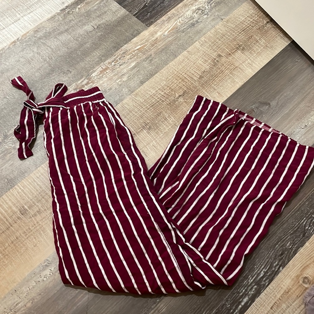 Burgundy flare pants✨